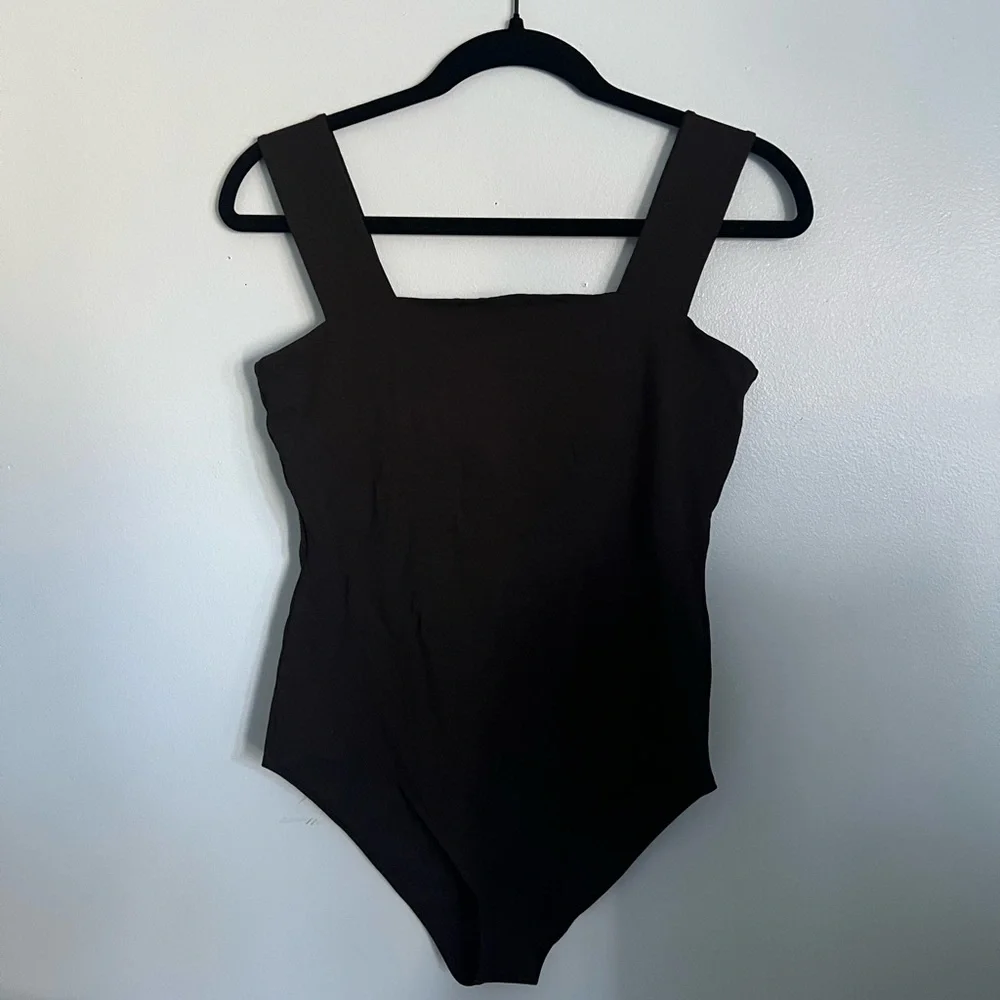 H&M Black square neck bodysuit